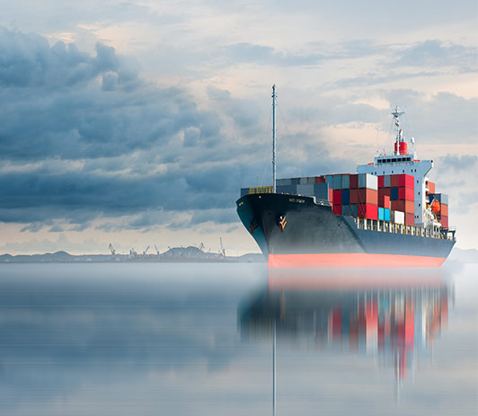 Marine - Massive National Ship with Cargo on Ocean