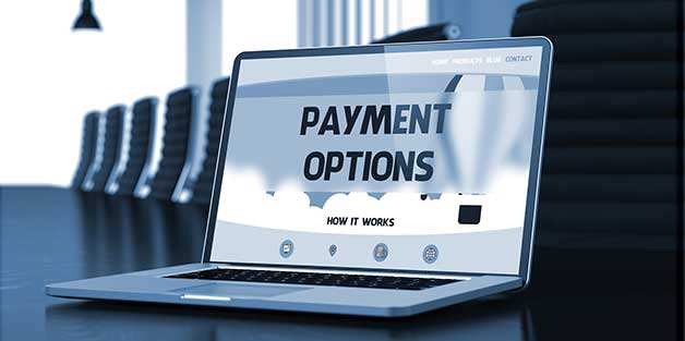 Picture of Payment OPtions on Laptop